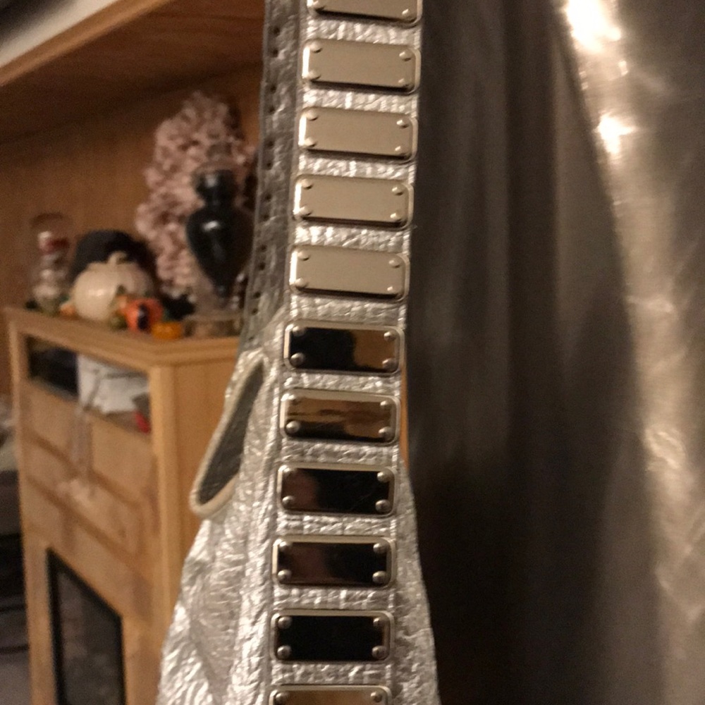 Silver lame Steve Madden bag